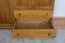 Kleiderschrank Kiefer Vollholz massiv Eichefarben Rustikal Junco 06 - Abmessung: 195 x 135 x 59 cm (H x B x T)