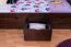 Jugendbett / Funktionsbett Kiefer massiv Vollholz Walnussfarben 94, inkl. Lattenrost - 90 x 200 cm (B x L)