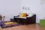 Einzelbett / Funktionsbett Kiefer massiv Vollholz Walnussfarben 94, inkl. Lattenrost - 90 x 200 cm (B x L)