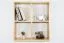 Hängeregal / Wandregal Kiefer massiv Vollholz natur Junco 290 - Abmessungen: 60 x 64 x 20 cm (H x B x T)