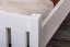 Doppelbett Kiefer massiv Vollholz weiß 65, inkl. Lattenrost - 180 x 200 cm (B x L)
