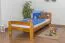 Kinderbett / Jugendbett Kiefer Vollholz massiv Eichefarben A6, inkl. Lattenrost - Abmessung 90 x 200 cm