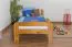 Kinderbett / Jugendbett Kiefer Vollholz massiv Eichefarben A6, inkl. Lattenrost - Abmessung 90 x 200 cm