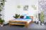 Jugendbett Kiefer Vollholz massiv Eichefarben A6, inkl. Lattenrost - Abmessung 160 x 200 cm