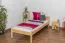 Kinderbett / Jugendbett Kiefer massiv Vollholz natur 86, inkl. Lattenrost - Abmessung 90 x 200 cm