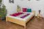 Jugendbett Kiefer massiv Vollholz natur 77, inkl. Lattenrost - Abmessung 160 x 200 cm (B x L)