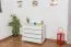 Kommode Kiefer massiv Vollholz weiß lackiert Junco 137 - Abmessung 82 x 100 x 42 cm