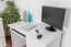 Schreibtisch Kiefer massiv Vollholz weiß lackiert Junco 191 - Abmessung 75 x 100 x 55 cm