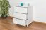 Kommode Kiefer massiv Vollholz weiß lackiert Junco 149 – Abmessung 78 x 60 x 42 cm