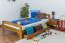 Kinderbett / Jugendbett Kiefer Vollholz massiv Eichefarben A6, inkl. Lattenrost - Abmessung 120 x 200 cm