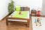Kinderbett / Jugendbett Kiefer Vollholz massiv Nussfarben A6, inkl. Lattenrost - Abmessung 120 x 200 cm