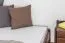 Jugendbett Kiefer Vollholz massiv Nussfarben A10, inkl. Lattenrost - Abmessung 160 x 200 cm