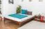 Jugendbett Kiefer Vollholz massiv Nussfarben A10, inkl. Lattenrost - Abmessung 160 x 200 cm