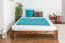 Jugendbett Kiefer Vollholz massiv Nussfarben A10, inkl. Lattenrost - Abmessung 160 x 200 cm