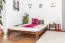 Jugendbett Kiefer Vollholz massiv Nussfarben A10, inkl. Lattenrost - Abmessung 160 x 200 cm