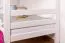 Etagenbett für Erwachsene "Easy Premium Line" K20/n, Kopf- und Fußteil gerade, Buche Vollholz massiv Weiß - 90 x 200 cm (B X L), teilbar
