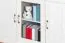 Kommode Badile 02, Farbe: Kiefer Weiß / Braun - 98 x 127 x 46 cm (H x B x T)