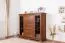 Vitrine Sentis 11, Farbe: Dunkelbraun - 136 x 158 x 46 cm (H x B x T)