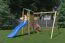 Spielturm Anton inkl. Doppelschaukel und Wellenrutsche FSC®