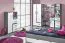 Jugendzimmer - Kommode Oskar 08, Farbe: Anthrazit / Weiß - 84 x 85 x 40 cm (H x B x T)