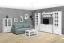 Vitrine Bibaor 02, Farbe: Eiche Weiß - 209 x 67 x 41 cm (H x B x T)