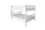Etagenbett / Stockbett SET mit Matratzen K24/2 | 140 x 200 cm | inkl. Bonell Federkern | Kopf- und Fußteil gerade | Buche massiv weiß lackiert | teilbar