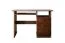 Schreibtisch aus Kiefernholz Junco 189, Vollholz, Walnussfarben, 75 x 110 x 55 cm, mit 3 Schubladen, viel Stauraum, ausziehbares Tastaturfach, Bürotisch