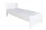 Weißes Einzelbett, kleines Gästebett Buche Massivholz 109, inkl. Lattenrost, Liegefläche 80 x 200 cm, einfache und rasche Montage