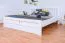 Jugendbett "Easy Premium Line" K8 inkl.1 Abdeckblende, 200 x 200 cm Buche Vollholz massiv weiß lackiert