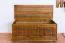 Truhe Kiefer massiv Vollholz Eichefarben Rustikal 180 – Abmessung: 51 x 120 x 46 cm (H x B x T)