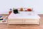 Jugendbett Buche massiv Vollholz natur 117G, inkl. Lattenrost - 180 x 200 cm (B x L)