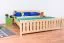 Jugendbett Kiefer massiv Vollholz natur 65C, inkl. Lattenrost -180 x 200 cm (B x L)