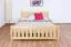 Jugendbett Kiefer massiv Vollholz natur 65, inkl. Lattenrost - 160 x 200 cm (B x L)