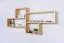 Hängeregal / Wandregal Kiefer massiv Vollholz natur Junco 282 - Abmessungen: 76 x 166 x 20 cm (H x B x T)