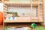 Kinderbett / Etagenbett Buche massiv Vollholz natur 119 – Liegeflächen: 90 x 200 cm (B x L)