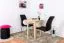Tisch Kiefer massiv Vollholz natur Junco 233A (eckig) - 60 x 60 cm (B x T)