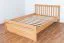 "Easy Premium Line" Doppelbett K8 in Überlänge 160 x 220 cm, Buche Vollholz massiv Natur, inkl. 1 Abdeckblende