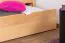 Stockbett für Erwachsene "Easy Premium Line" K18/h inkl. Liegeplatz und 2 Abdeckblenden, Kopfteil mit Löchern, Buche Vollholz massiv Natur - Liegefläche: 90 x 200 cm, teilbar