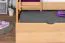 Stockbett für Erwachsene "Easy Premium Line" K18/h inkl. Liegeplatz und 2 Abdeckblenden, Kopfteil mit Löchern, Buche Vollholz massiv Natur - Liegefläche: 90 x 200 cm, teilbar