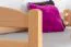 Stockbett für Erwachsene "Easy Premium Line" K18/h inkl. Liegeplatz und 2 Abdeckblenden, Kopfteil mit Löchern, Buche Vollholz massiv Natur - Liegefläche: 90 x 200 cm, teilbar