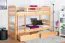 Etagenbett für Erwachsene "Easy Premium Line" K18/n inkl. 2 Schubladen und 2 Abdeckblenden, Kopfteil mit Löchern, Buche Vollholz massiv Natur - Liegefläche: 90 x 200 cm, (B x L) teilbar