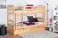 Etagenbett für Erwachsene "Easy Premium Line" K18/n inkl. 2 Schubladen und 2 Abdeckblenden, Kopfteil mit Löchern, Buche Vollholz massiv Natur - Liegefläche: 90 x 200 cm, (B x L) teilbar