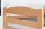 Etagenbett für Erwachsene "Easy Premium Line" K18/n inkl. 2 Schubladen und 2 Abdeckblenden, Kopfteil mit Löchern, Buche Vollholz massiv Natur - Liegefläche: 90 x 200 cm, (B x L) teilbar