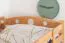 Stockbett für Erwachsene "Easy Premium Line" K19/n, Kopf- und Fußteil mit Löchern, Buche Vollholz massiv Natur - 90 x 200 cm (B x L), teilbar