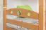Stockbett für Erwachsene "Easy Premium Line" K19/n, Kopf- und Fußteil mit Löchern, Buche Vollholz massiv Natur - 90 x 200 cm (B x L), teilbar