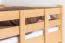 Stockbett für Erwachsene "Easy Premium Line" K20/n, Kopf- und Fußteil gerade, Buche Vollholz massiv Natur - 90 x 200 cm (B X L), teilbar