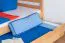 Etagenbett / Stockbett "Easy Premium Line" K18/h inkl. Liegeplatz und 2 Abdeckblenden, Kopfteil mit Löchern, Buche Vollholz massiv Natur - Liegefläche: 90 x 200 cm, teilbar