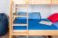 Etagenbett / Stockbett "Easy Premium Line" K18/n inkl. 2 Schubladen und 2 Abdeckblenden, Kopfteil mit Löchern, Buche Vollholz massiv Natur - Liegefläche: 90 x 200 cm, (B x L) teilbar