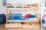 Etagenbett / Stockbett "Easy Premium Line" K18/n inkl. 2 Schubladen und 2 Abdeckblenden, Kopfteil mit Löchern, Buche Vollholz massiv Natur - Liegefläche: 90 x 200 cm, (B x L) teilbar