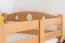 Etagenbett / Stockbett "Easy Premium Line" K19/n, Kopf- und Fußteil mit Löchern, Buche Vollholz massiv Natur - 90 x 200 cm (B x L), teilbar